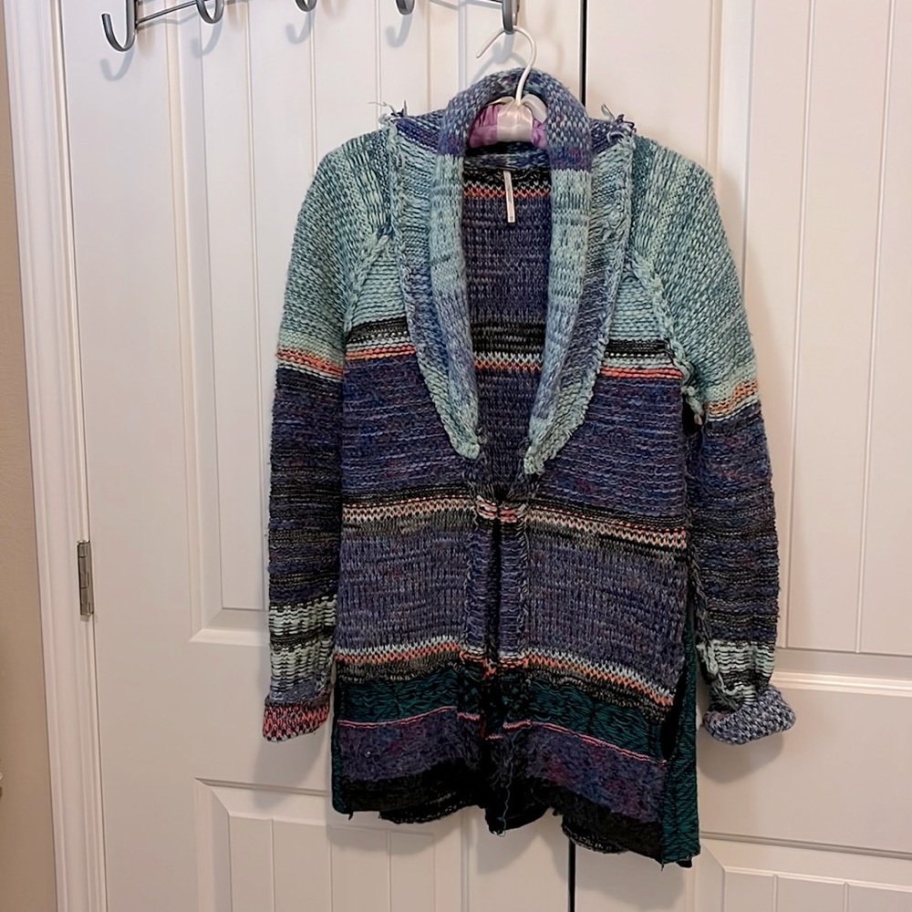 Free People Bright cozy cardigan